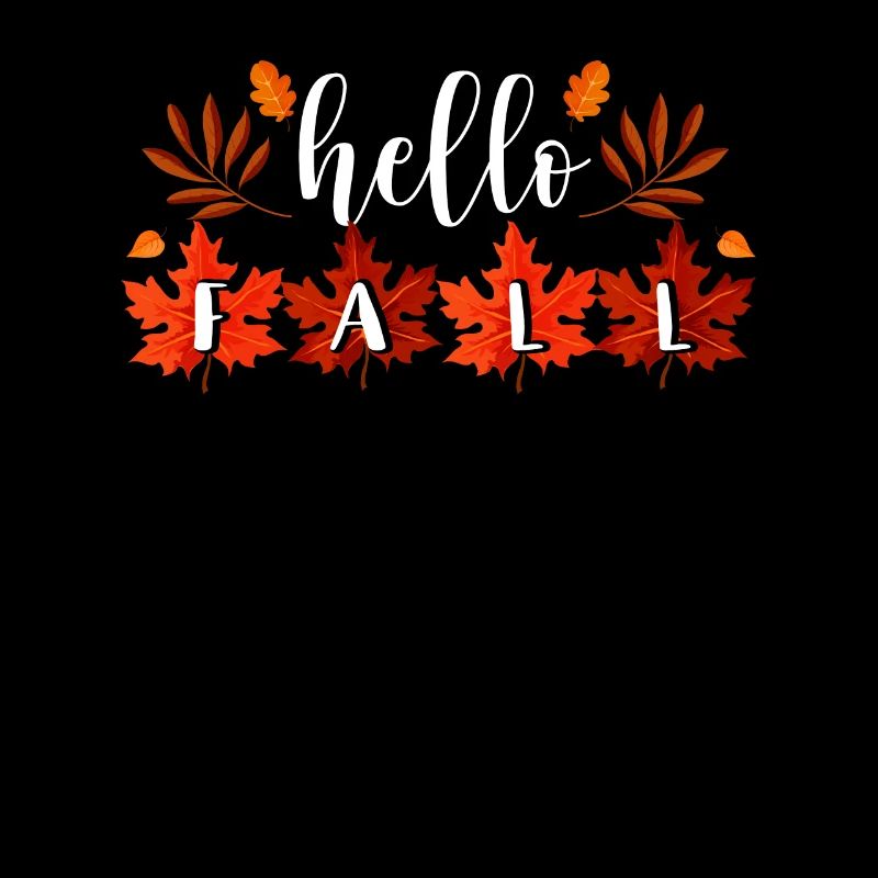 Hallo Herbst Falling Autumn Leaves Cute Botanic