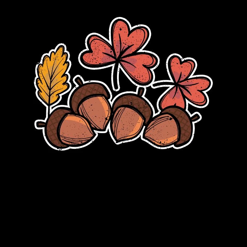 Herbstblätter Eicheln Fall Lover Thanksgiving
