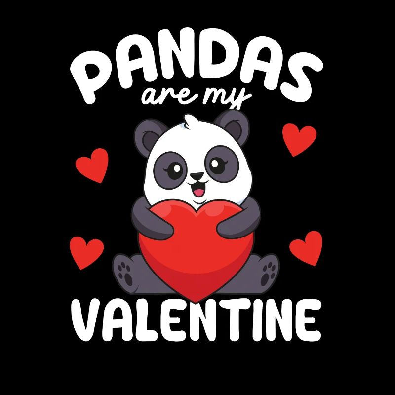 Les pandas sont mon amour de panda drôle de Saint-Valentin