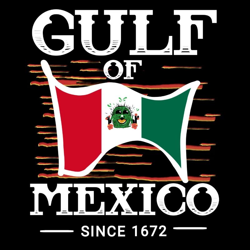 Golf Von Mexiko mit Flagge