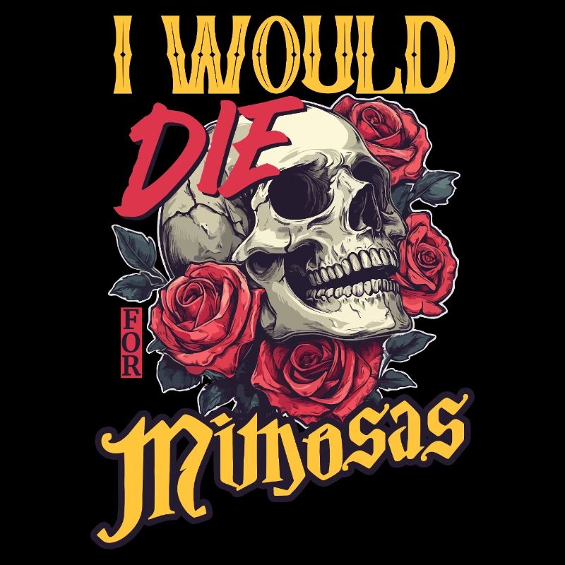 Je mourrais pour les mimosas crâne Roses Design