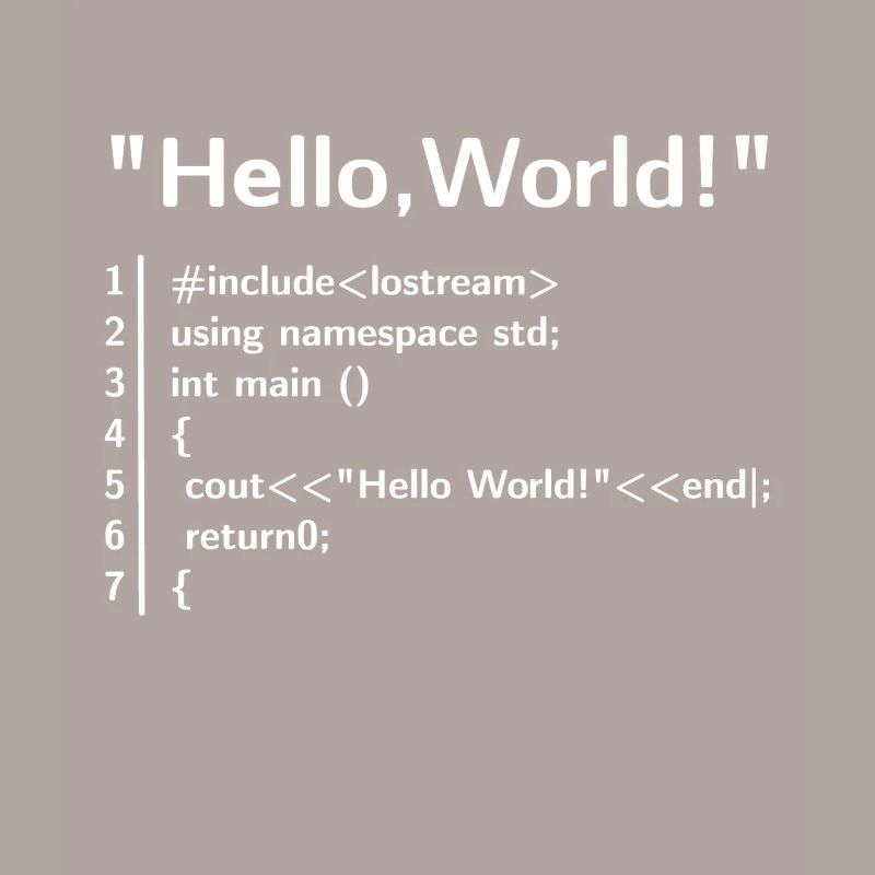 Hello Welt Programm - Programmierer T-Shirt