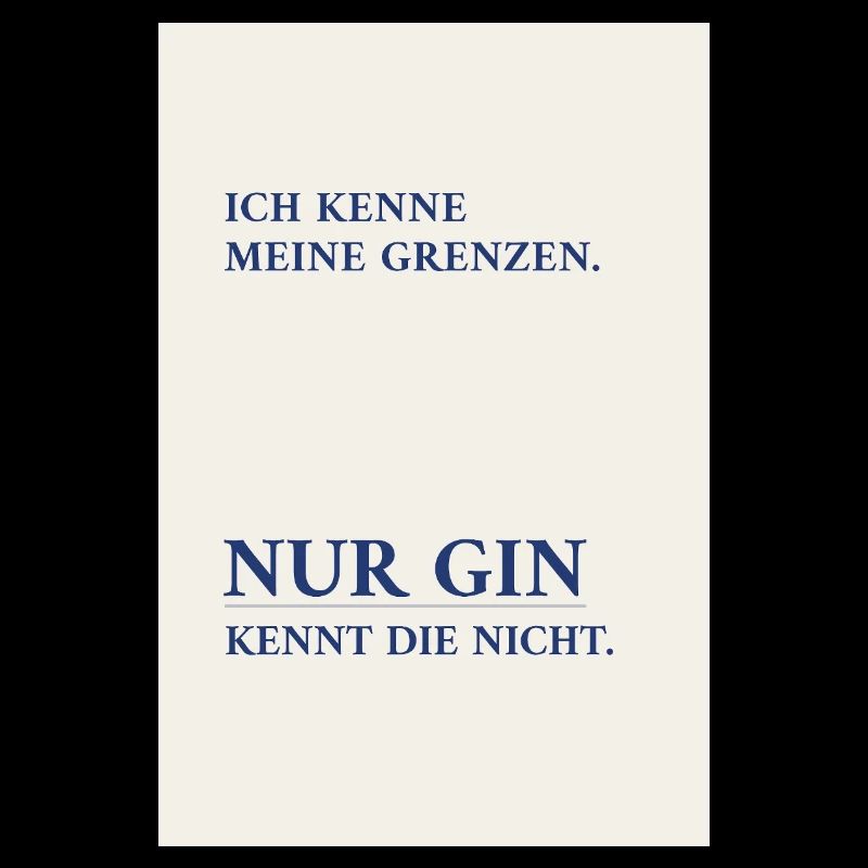 Gin Knows No Borders – Minimal Poster