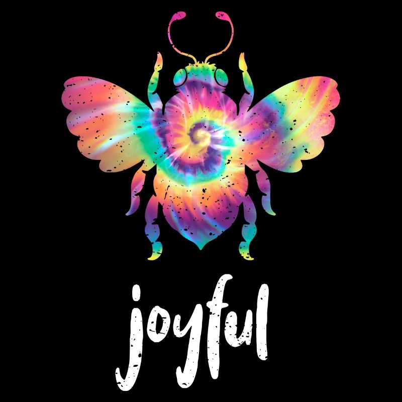 Tie Dye Bee Joyful Biene Be Joyful