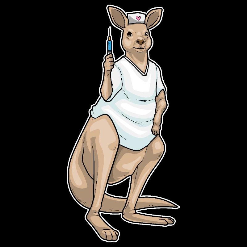 Känguru Krankenschwester Spritze