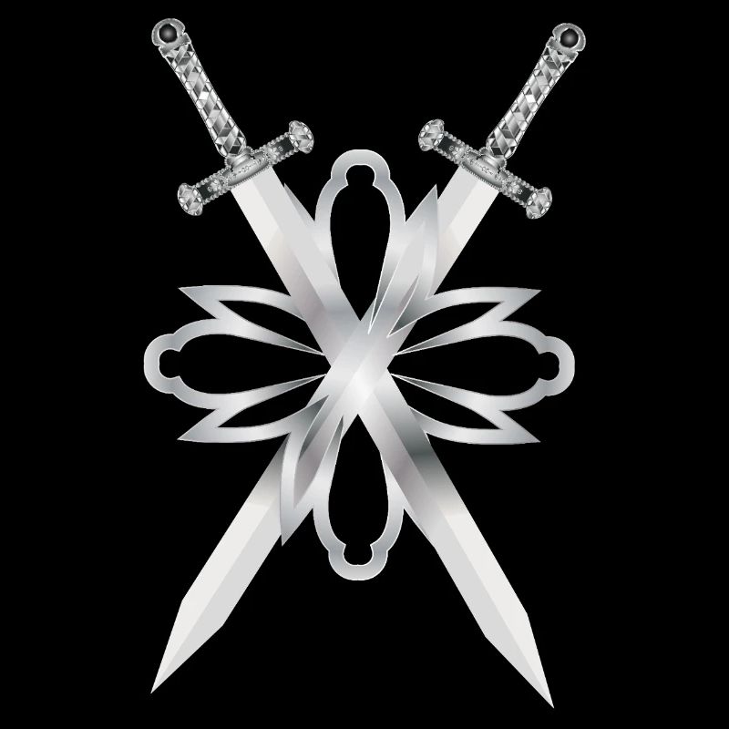 Deux épées ornées d’argent