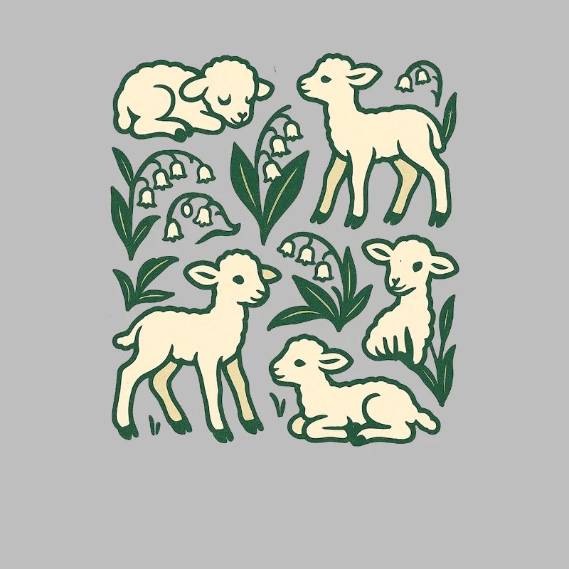 Lamb Quartet in Spring Meadow