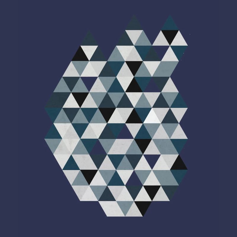 Blue Triangle Mosaic Geometry Triangles