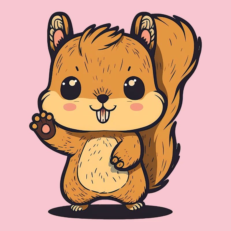 Kawaii Eichhörnchen, Hörnchen, Backenhörnchen