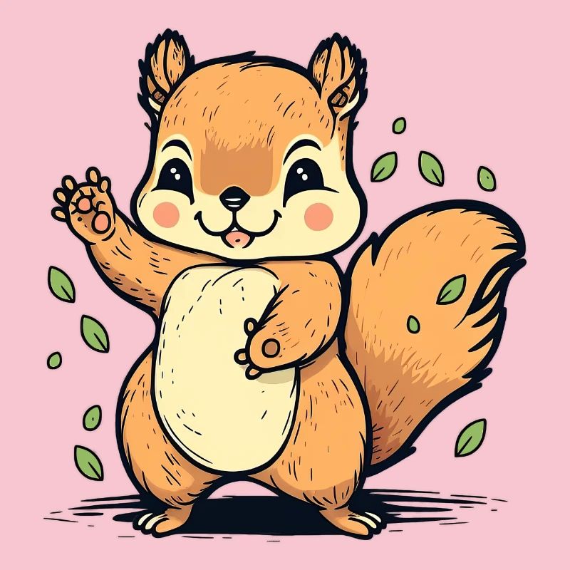 Kawaii Eichhörnchen, Hörnchen, Backenhörnchen