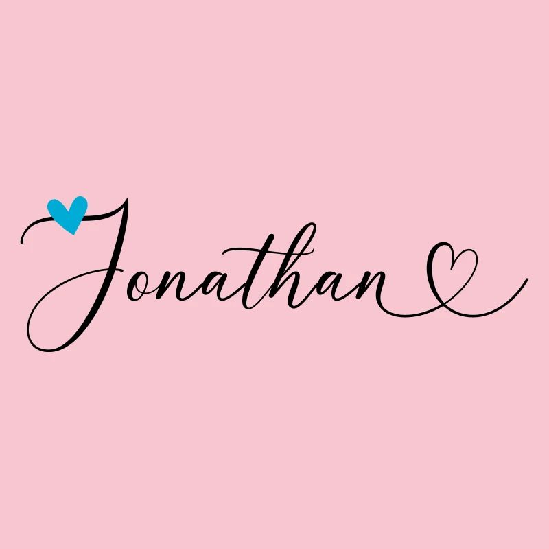 Jonathan Last name First name Calligraphy heart
