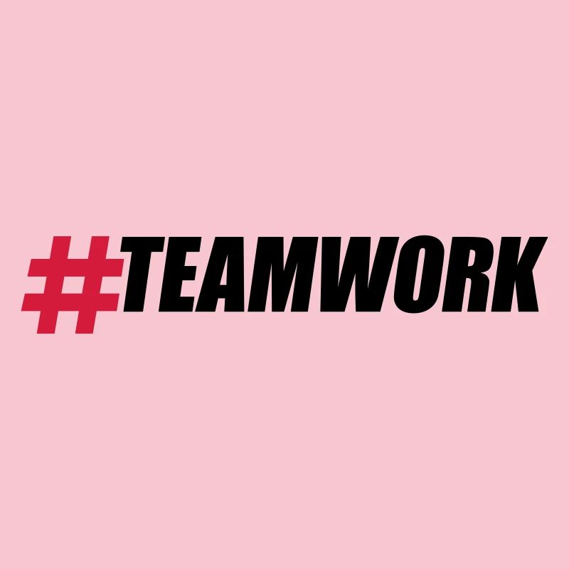 Hashtag Teamwork Logo Design Crew Freunde Gruppe B