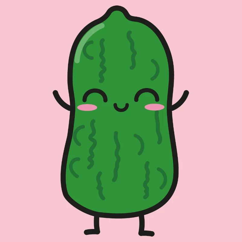Cornichons acides Drôle Kawaii