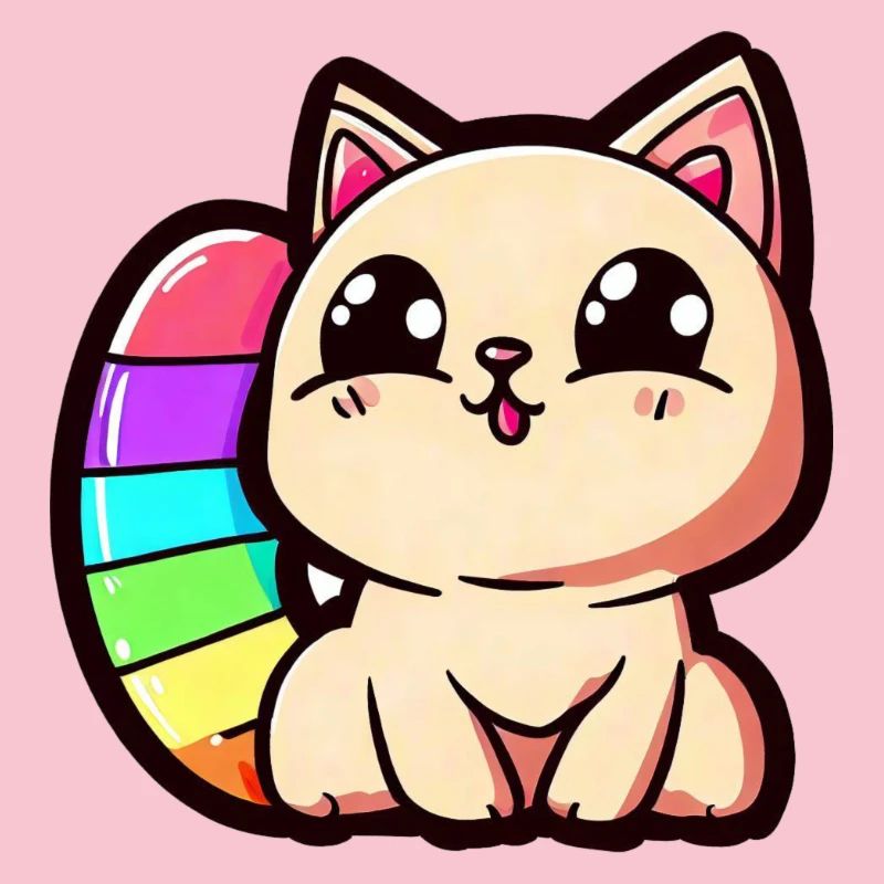 Chat arc-en-ciel