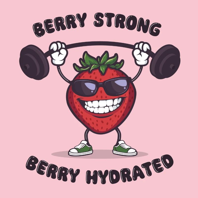 berry strong Erdbeere Comicfigur