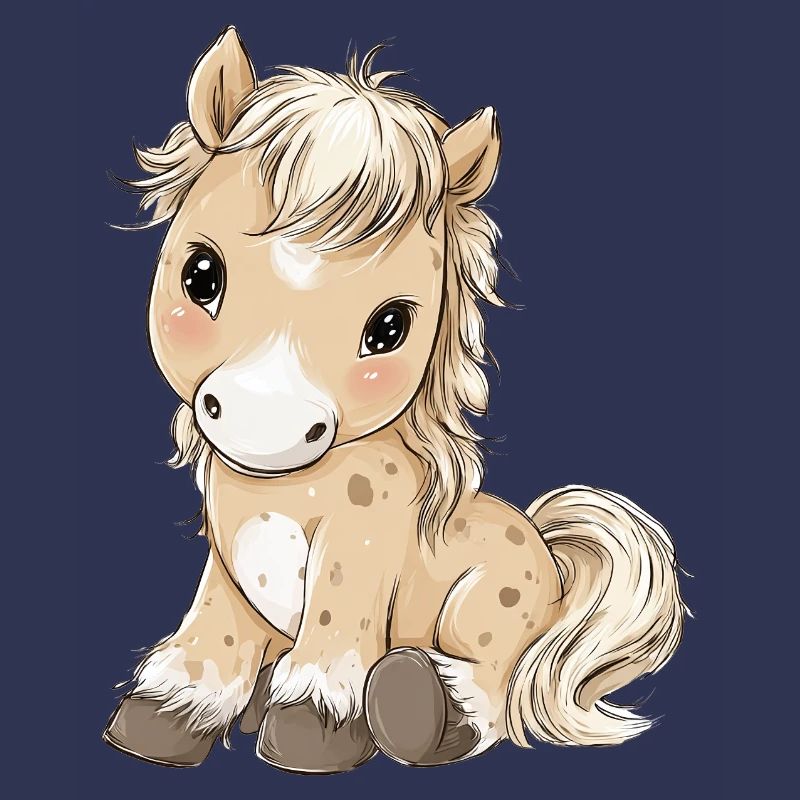 Mignon bébé poney cheval
