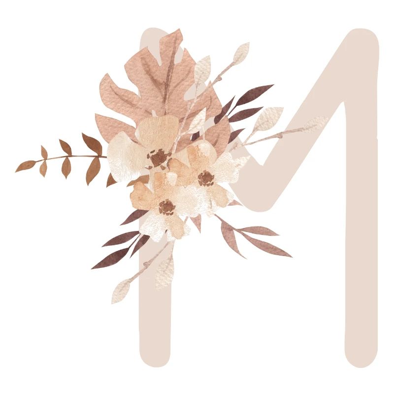 BOHO Art Letter M