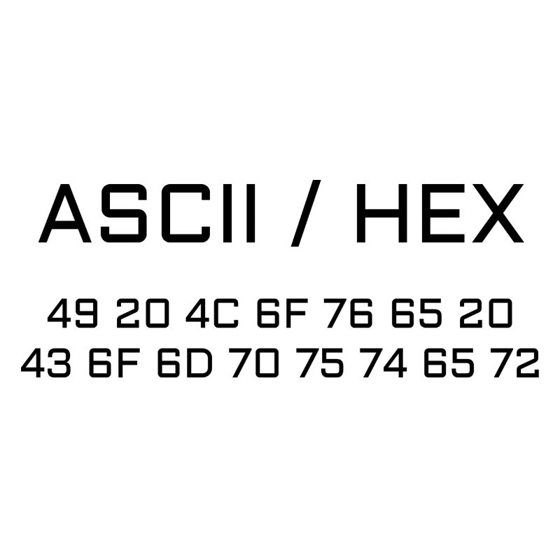 ASCII-HEX I Love Computer