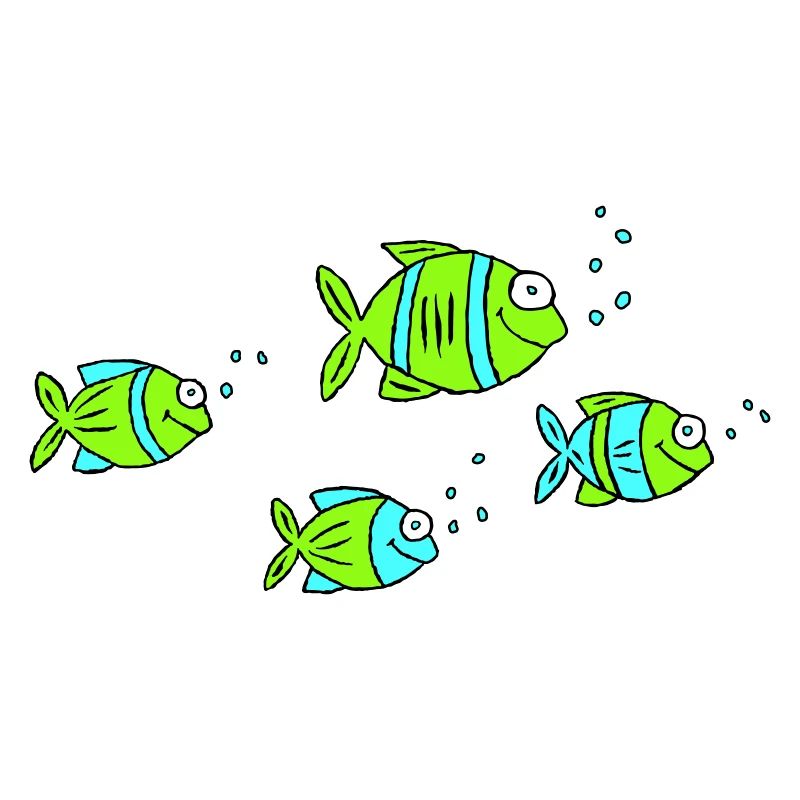 Fish Water Sea Graffiti Children's Drawing Nature