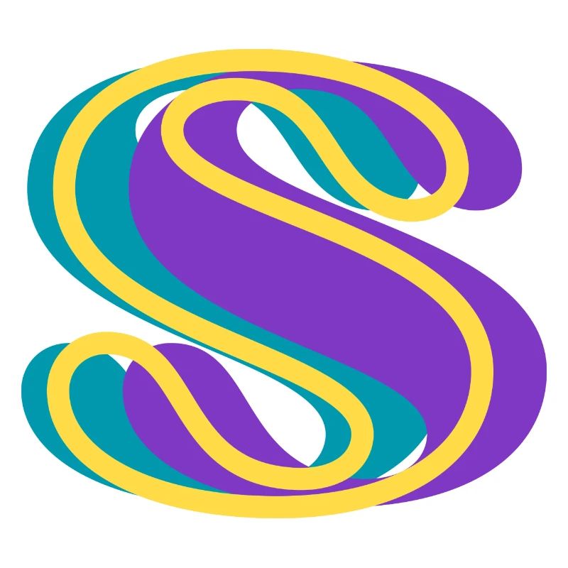 Multicolored letter s