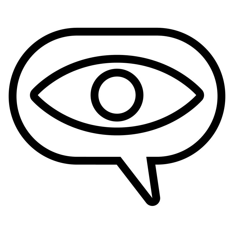 Vision visuelle Oeil Bulle de parole