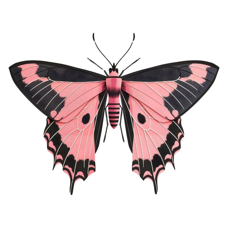 Papillon rose