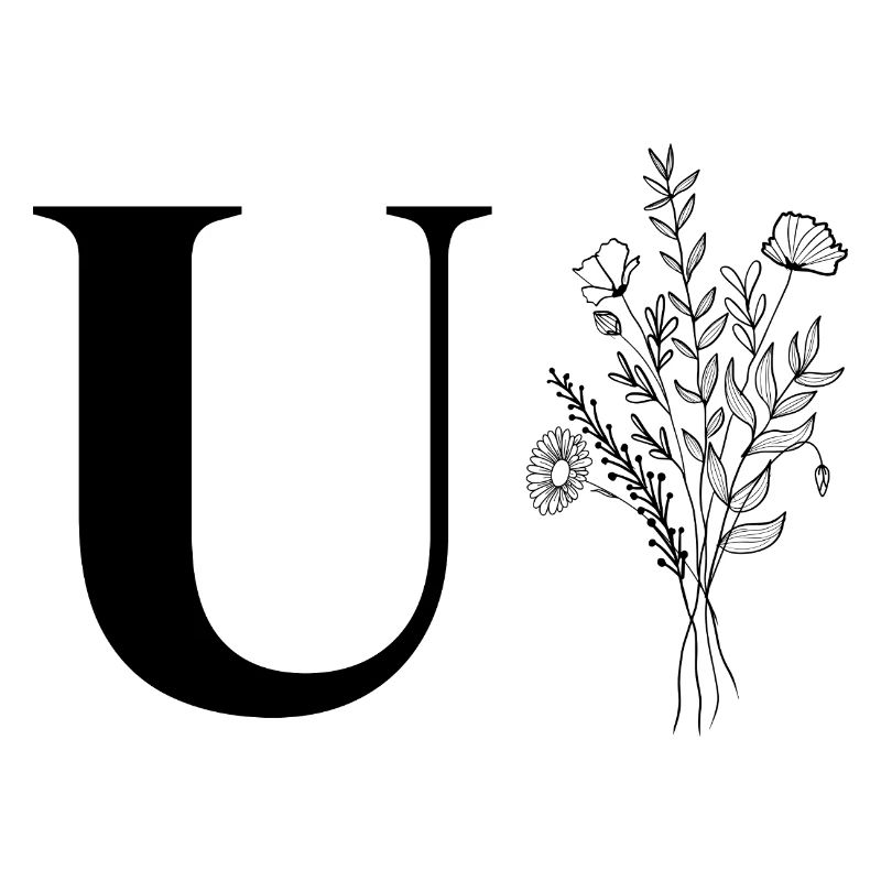 Lette u fleurs minimalistes