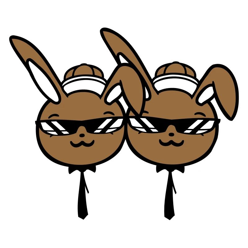 2 Sonnenbrille Hasen Freunde Team Crew Paar Zwei
