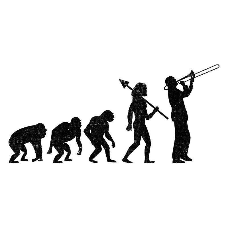 Trombonist Trombone Player Evolution Marching Band