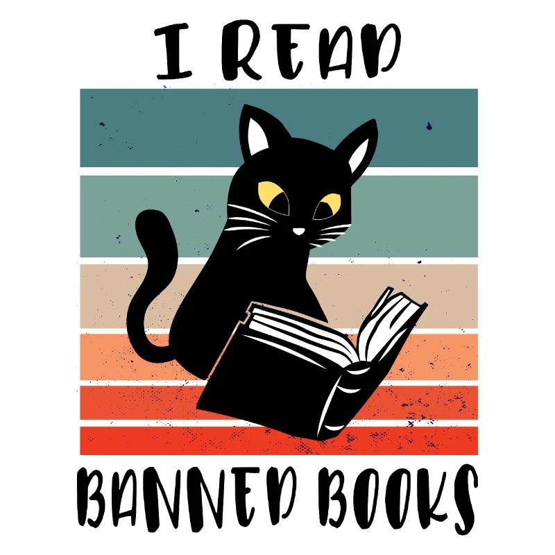 Ich lese verbotene Bücher Katze