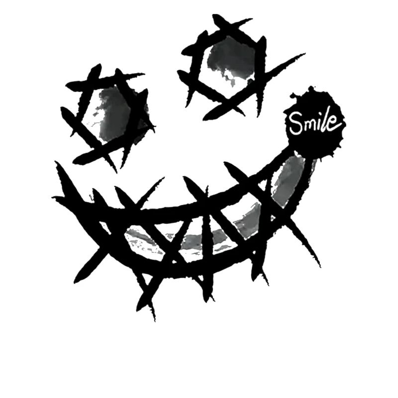 Sarcastic Laughter With Black Spray