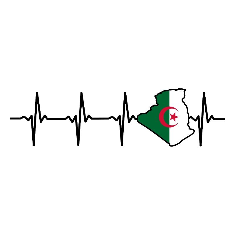 Heartbeat Algeria Map Gift pour les Algériens