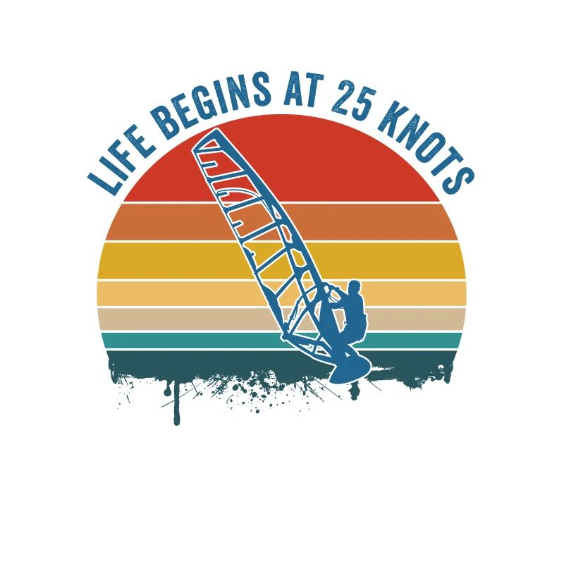 Das Windsurferleben beginnt bei 25 Knoten