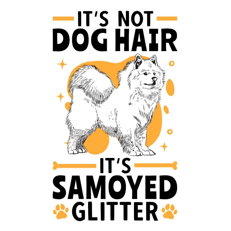 Samojede Glitzer Schlittenhund Samojeden