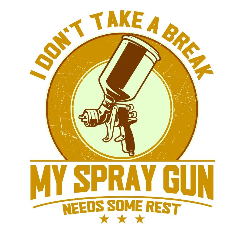 The spray gun needs a break Car paint run