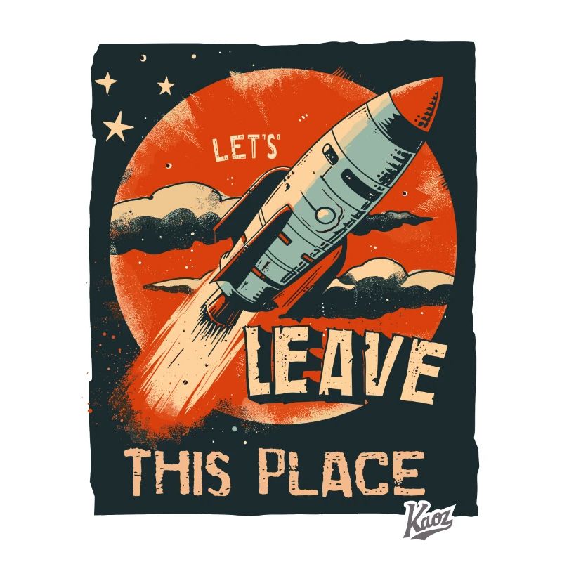 Lass uns mit einer Rakete hier abhauen