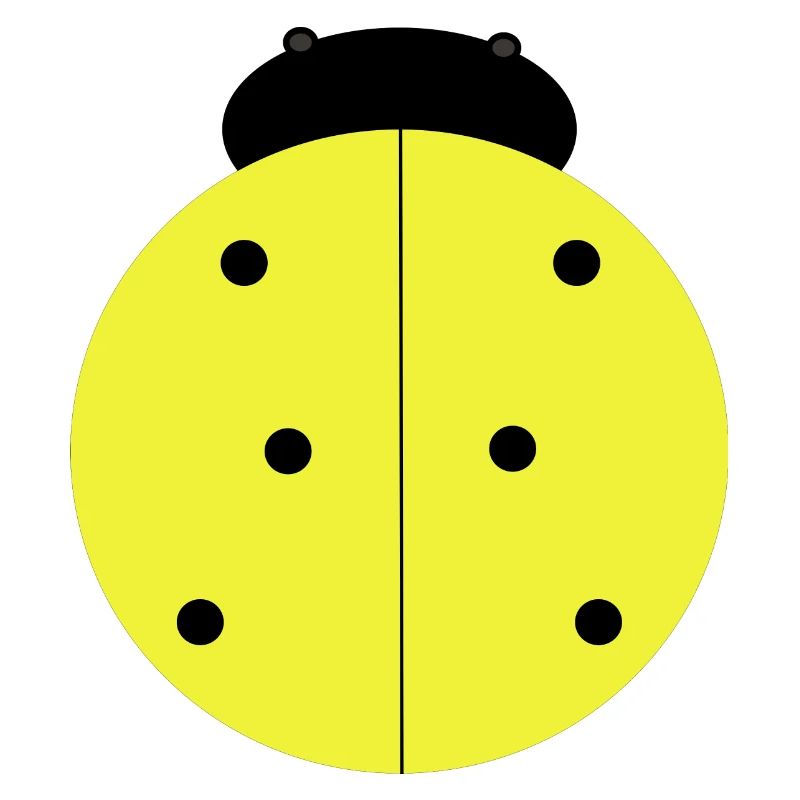 Coccinelle Jaune à Points Noirs