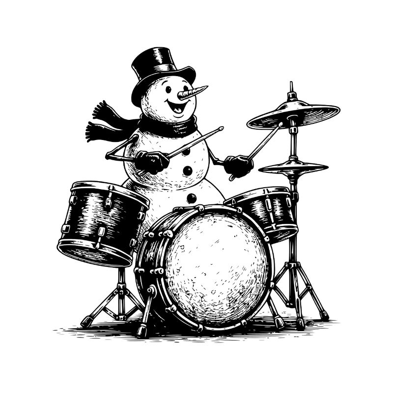 Art du batteur de Noël
