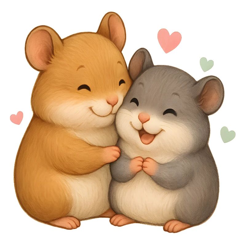 Amour de hamster mignon – Motif d’animal mignon