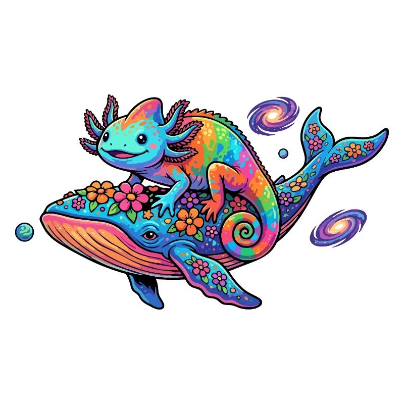 Galactic Gecko Rainbow Chameleon Space Travel