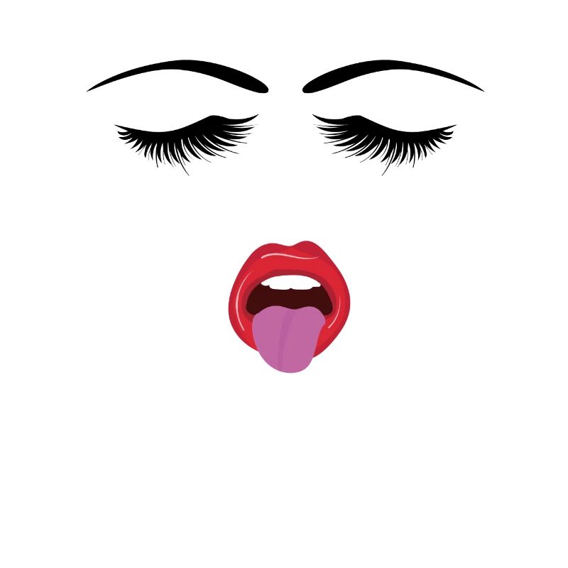 Visage avec langue