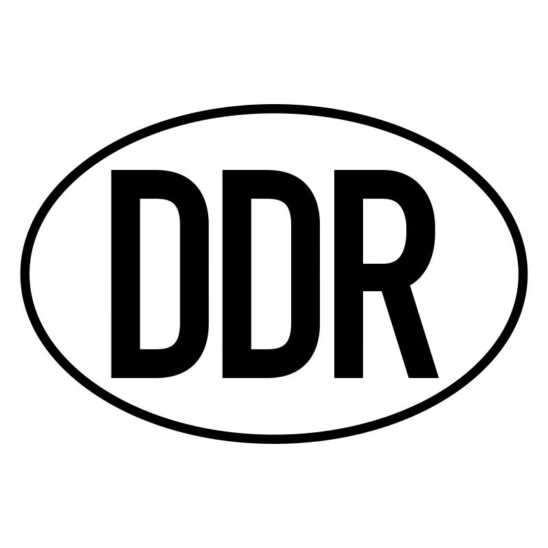 DDR Kennzeichen (einfarbig)