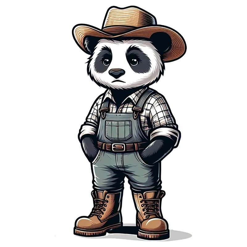 Cute Panda Farmer