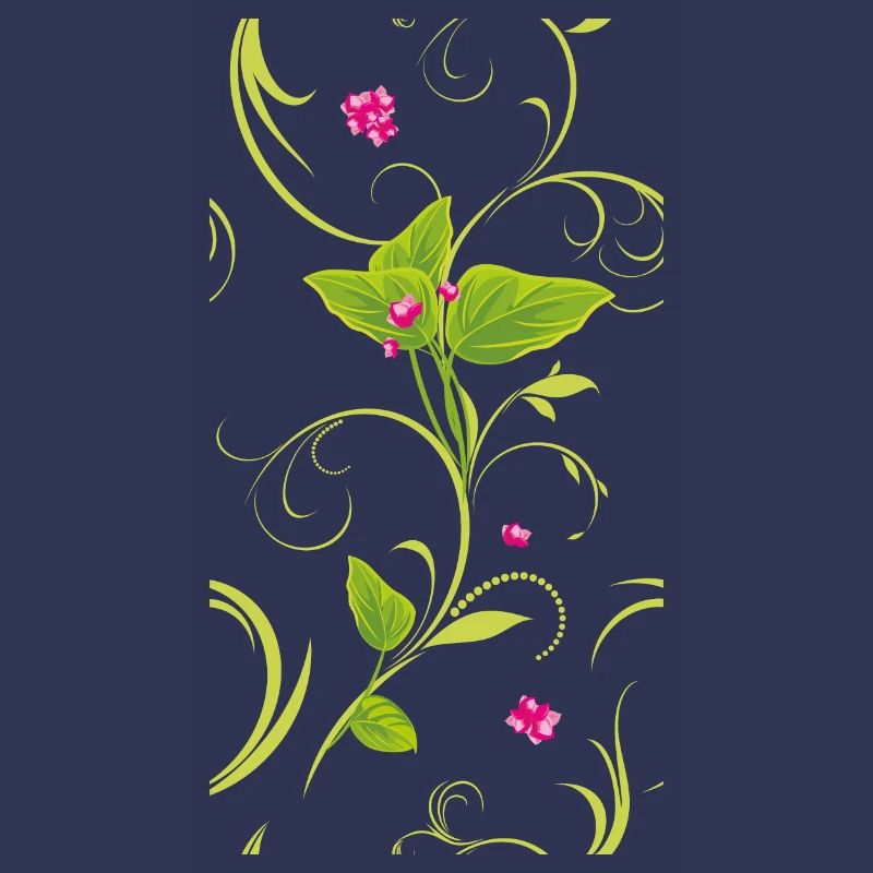 Branche avec des fleurs roses