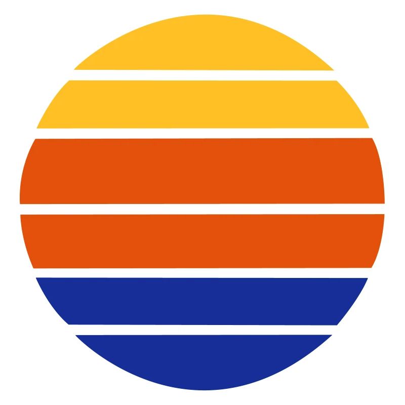 Soleil rétro comme une forme circulaire vintage