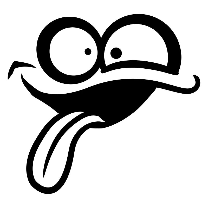 Comic Gesicht Verrückt