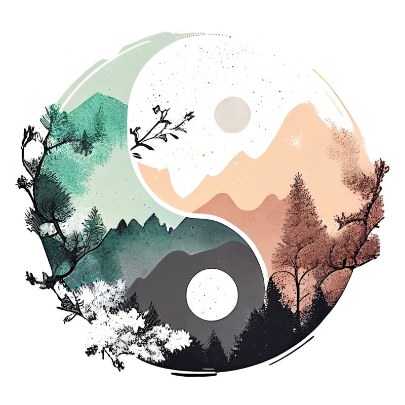 Ying Yang - Berge / Strand