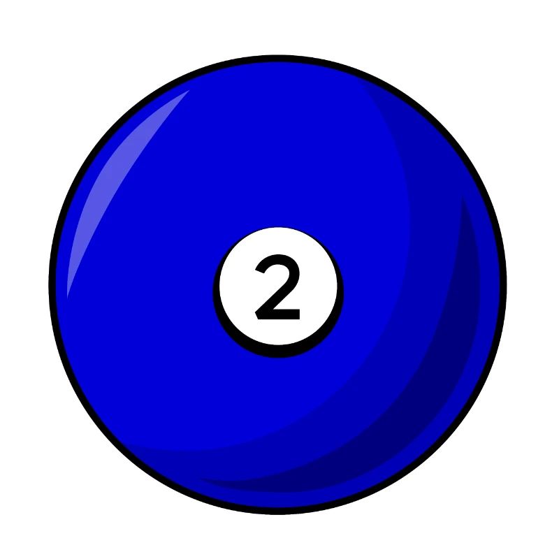 Billiard ball 2 blue Billiards two