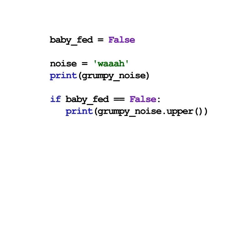 Python Code New Baby - Feed baby