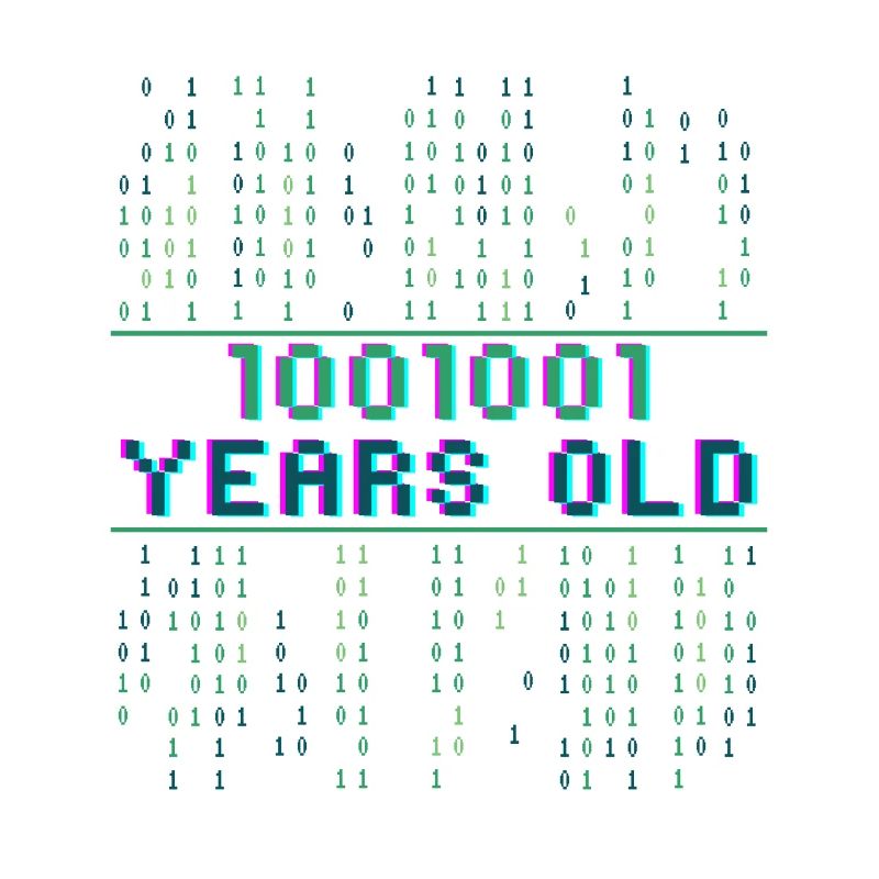 73. Geburtstag 73 Jahre alt Binärcode Coder